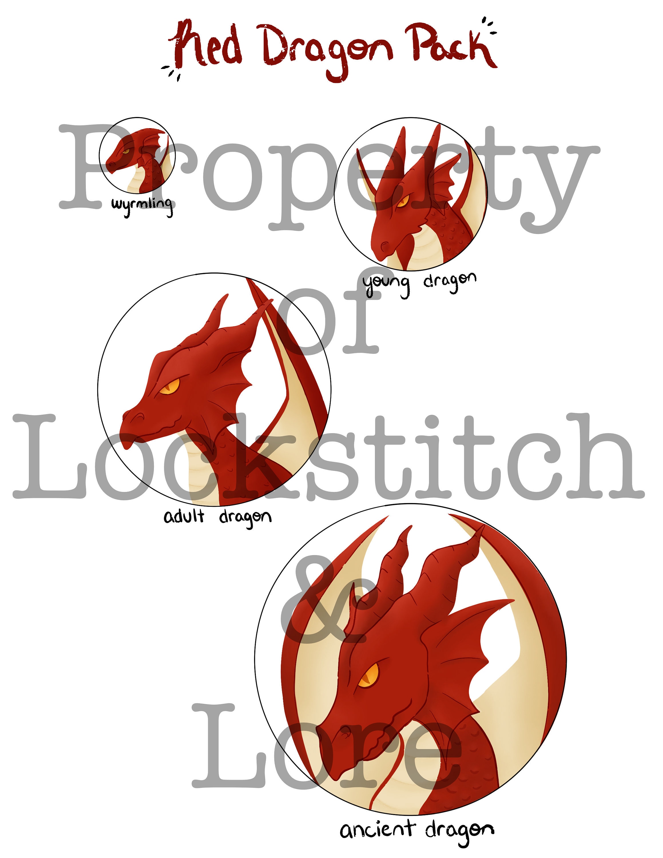 Red Dragon Monster Tokens Pack - Etsy