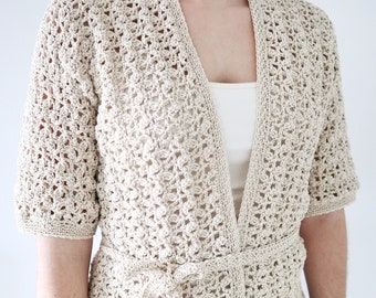 Crochet Summer Cardigan PDF Pattern / Summer Lace Breezy Women Cover Up Digital Download Crochet Pattern / Summer Haze Cardigan