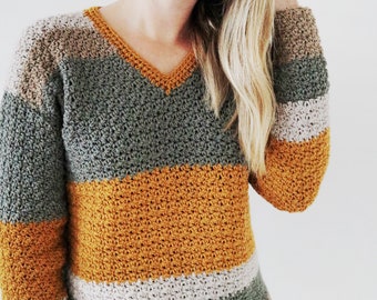 Crochet Sweater PDF Pattern / SubLime Sweater / Cozy Fall Sweater / Instant Download Crochet Pattern