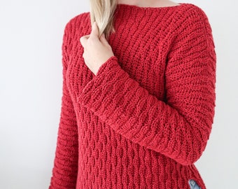 Crochet Sweater PDF Pattern - Deco Waves Sweater