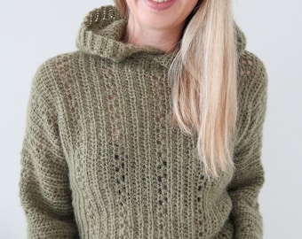 Crochet Hoodie PDF Pattern - Peppercorn Tree Hoodie