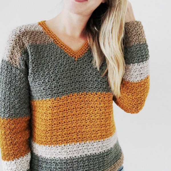 Crochet Sweater PDF Pattern / SubLime Sweater / Cozy Fall Sweater / Instant Download Crochet Pattern