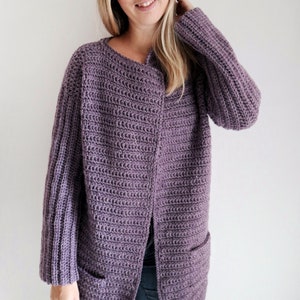 Crochet Cardigan Pattern PDF / Sunday Coffee Cardigan / Oversized coatigan