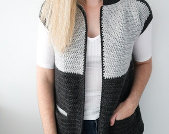 Crochet Vest PDF Pattern - Winter Solstice Vest - Digital Download