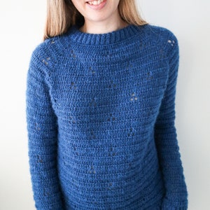 Crochet Sweater PDF Pattern / Lime Berry Sweater / Digital Download Crochet Pattern / Mohair / Top Down / No sewing
