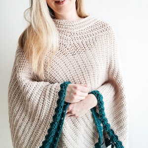 Crochet Poncho PDF Pattern - Sand Dunes Poncho