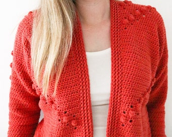 Crochet Cardigan PDF Pattern / Brick Cardigan / Cozy Easy Crochet Cardigan / Digital Download