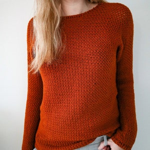 Crochet Sweater PDF Pattern Chestnut Sweater. Cozy (Instant Download ...