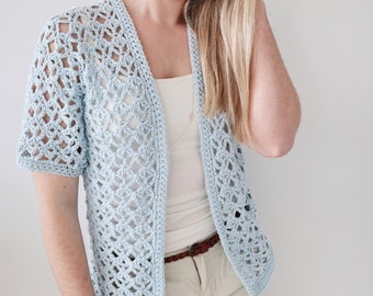 Gehäkelte Sommer Lace Cardigan PDF Anleitung / Digitaler Download