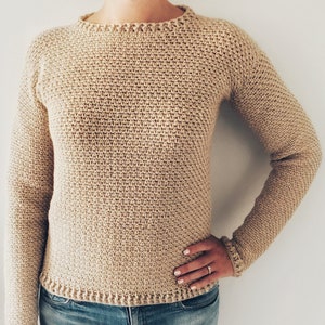 Crochet Sweater Pattern PDF - Evening Dust Sweater. Cozy Sweater Instant Download Crochet Pattern