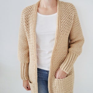Crochet Cardigan PDF Pattern / Morning Glory Cardigan / Long Cozy ...