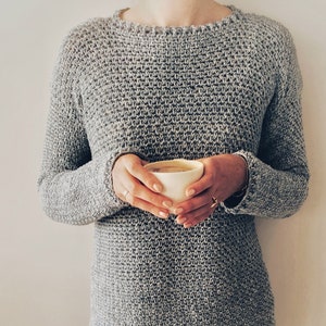 Crochet Sweater PDF Pattern - Rose Dust Sweater. Cozy Sweater Instant Download Crochet Pattern image 2