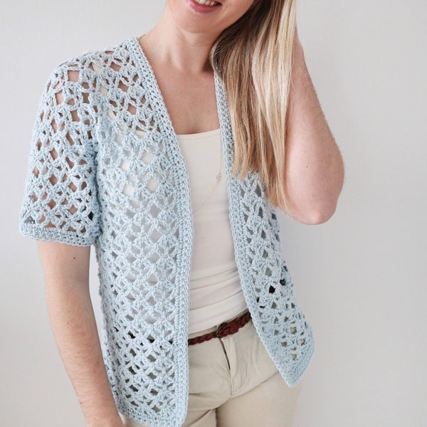 Crochet Summer Lace Cardigan PDF Pattern / Digital Download