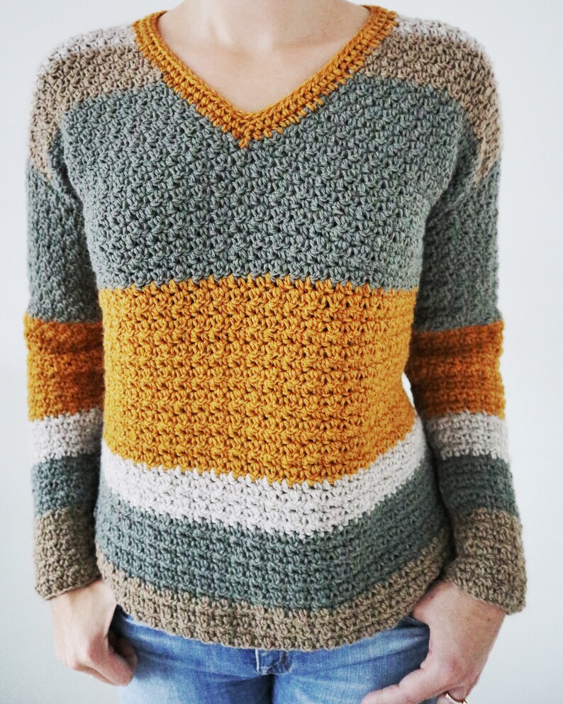 Crochet Sweater PDF Pattern SubLime Sweater Cozy Fall Sweater Instant Download Crochet Pattern