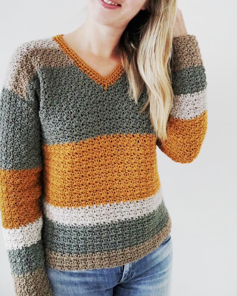 Crochet Sweater PDF Pattern SubLime Sweater Cozy Fall Sweater Instant Download Crochet Pattern