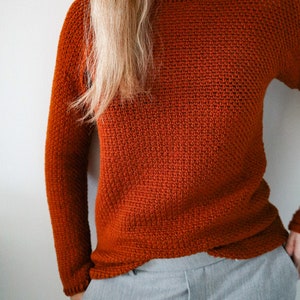 Crochet Sweater PDF Pattern Chestnut Sweater. Cozy Sweater - Etsy