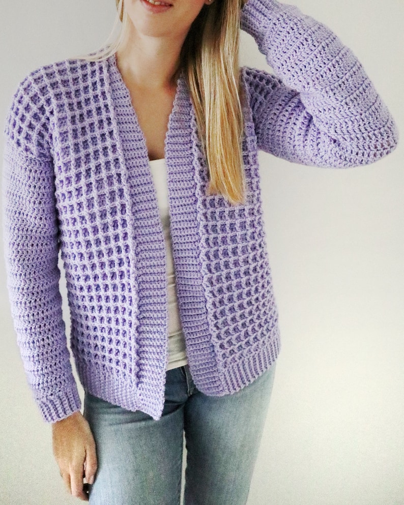 Crochet Cardigan PDF Pattern / Honey Waffle Cardigan / Digital Download Crochet Pattern / Women / Cozy Crochet Cardigan image 10