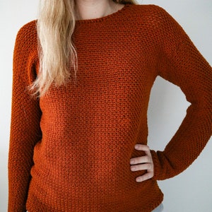 Crochet Sweater PDF Pattern Chestnut Sweater. Cozy Sweater Instant ...