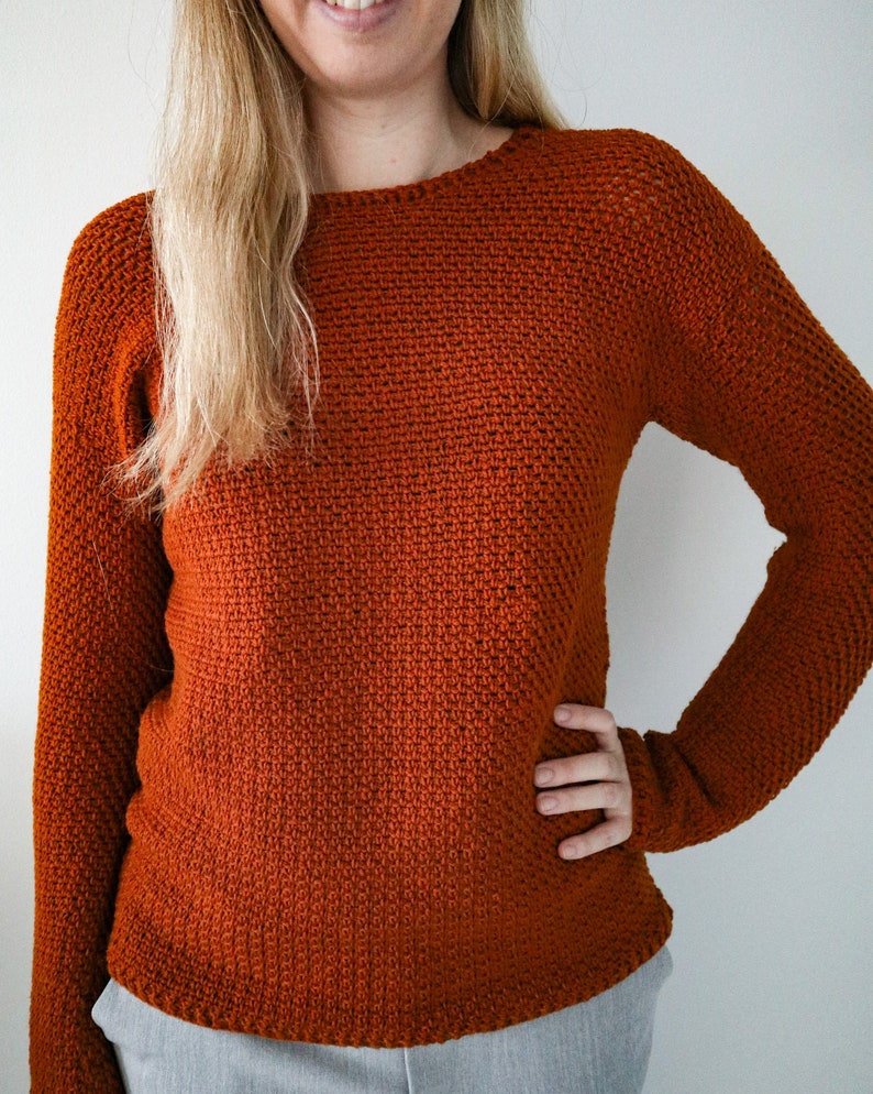 Crochet Sweater PDF Pattern Chestnut Sweater. Cozy Sweater - Etsy