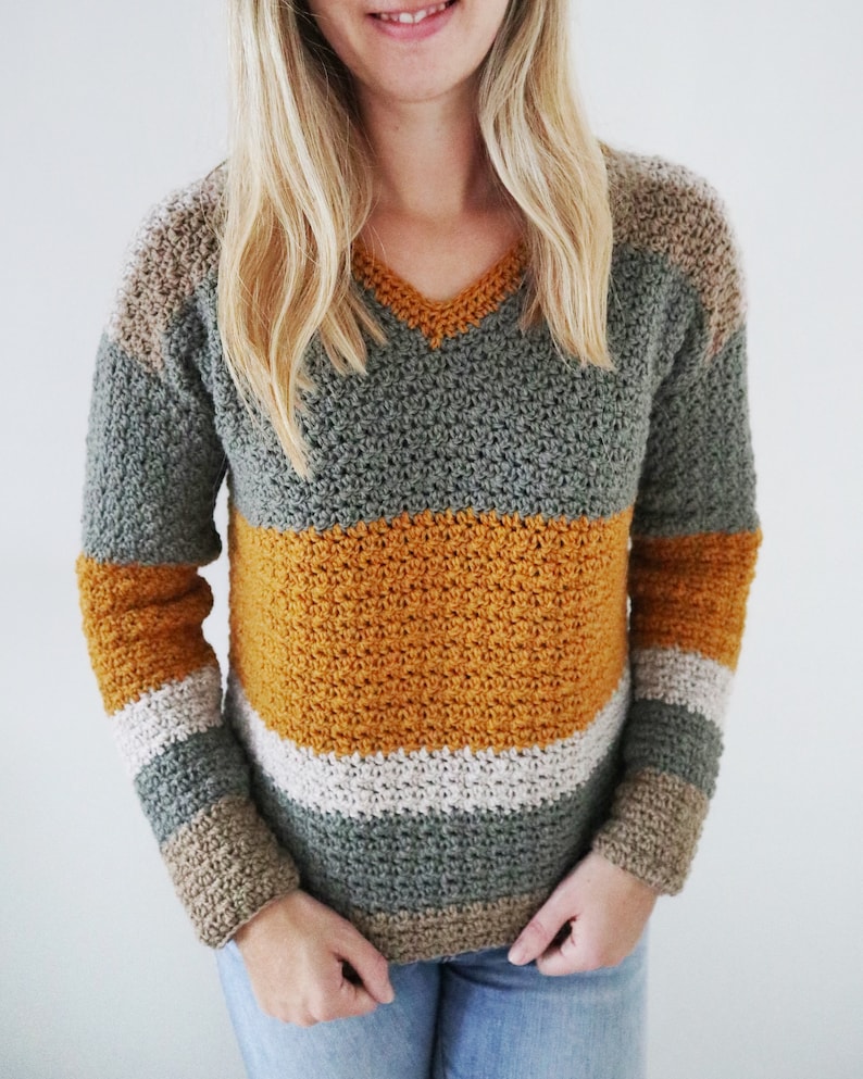 Crochet Sweater PDF Pattern SubLime Sweater Cozy Fall Sweater Instant Download Crochet Pattern