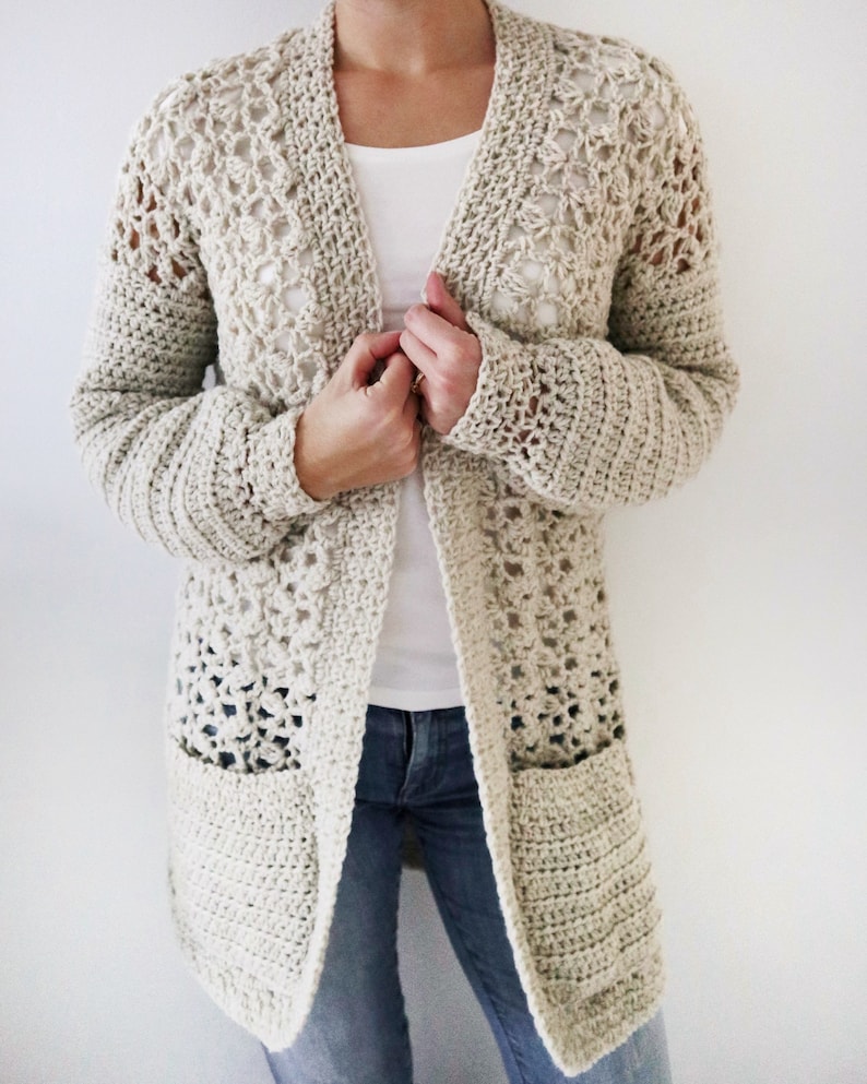 Crochet Cardigan PDF Pattern / Winter Haze Cardigan / Long | Etsy