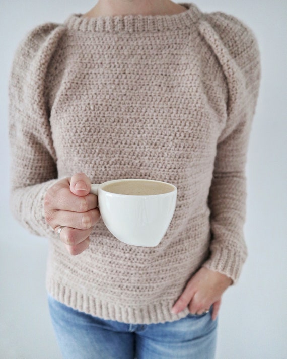 puff sleeve sweater tee