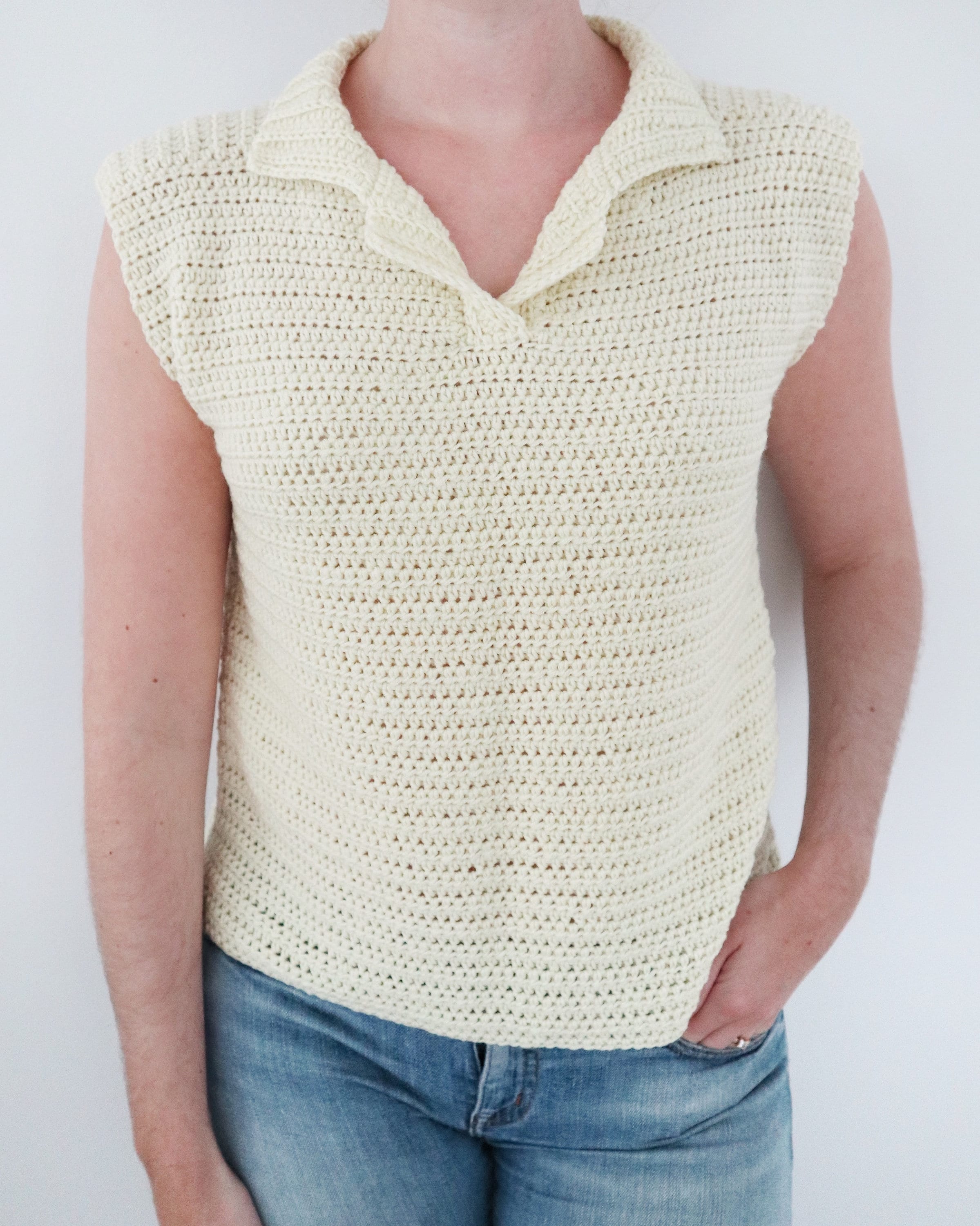 Crochet Polo Top PDF Pattern Summer Polo Top Etsy