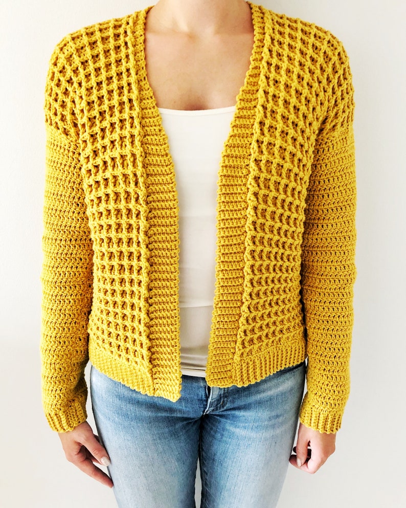 Crochet Cardigan PDF Pattern / Honey Waffle Cardigan / Digital Download Crochet Pattern / Women / Cozy Crochet Cardigan image 7