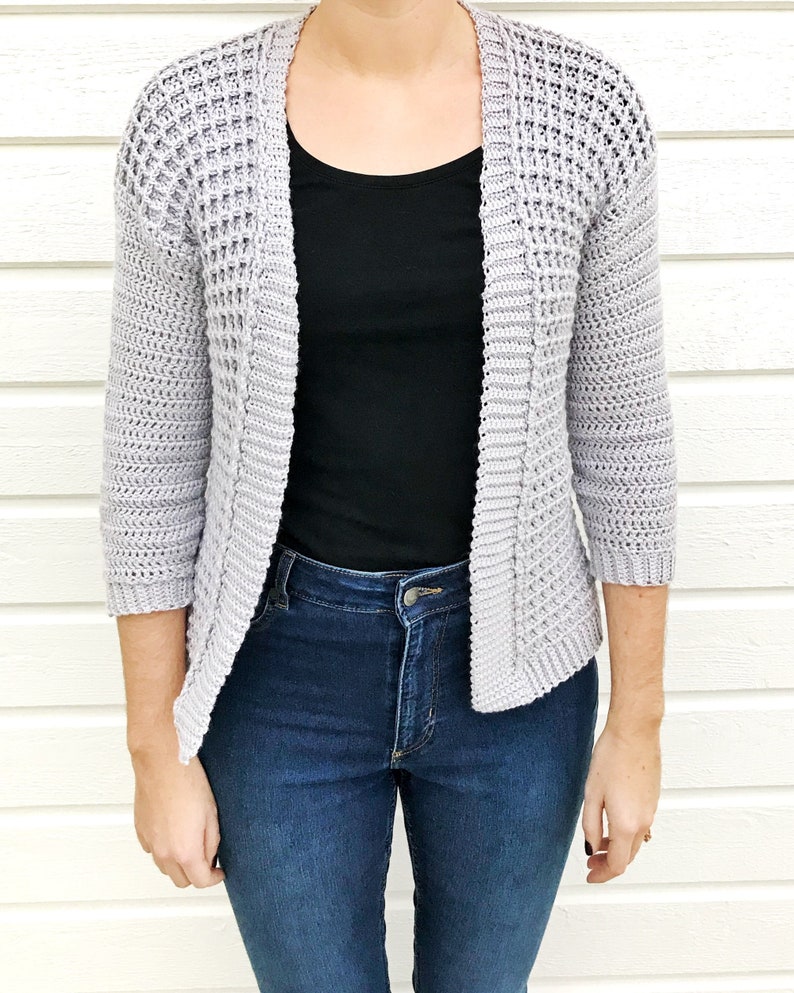 Crochet Cardigan PDF Pattern / Honey Waffle Cardigan / Digital Download Crochet Pattern / Women / Cozy Crochet Cardigan image 8