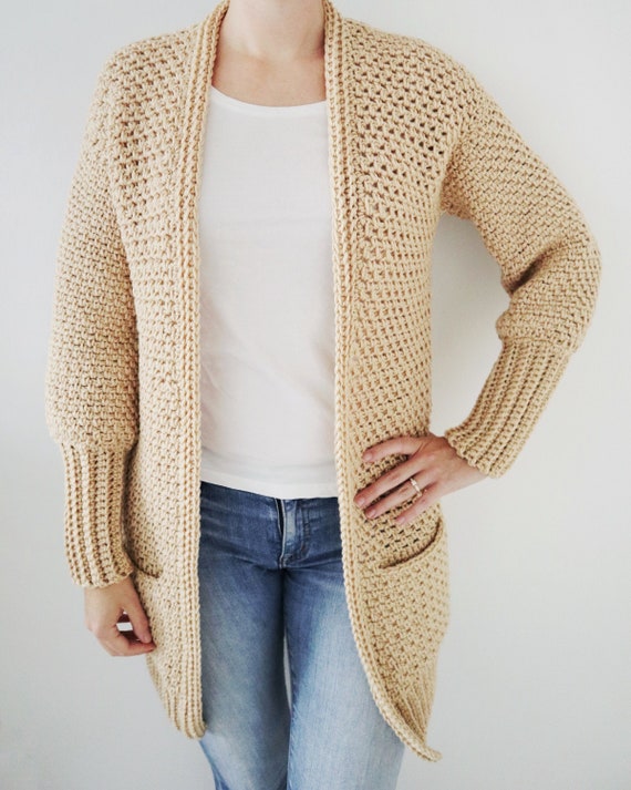 Beige crochet cardigan store