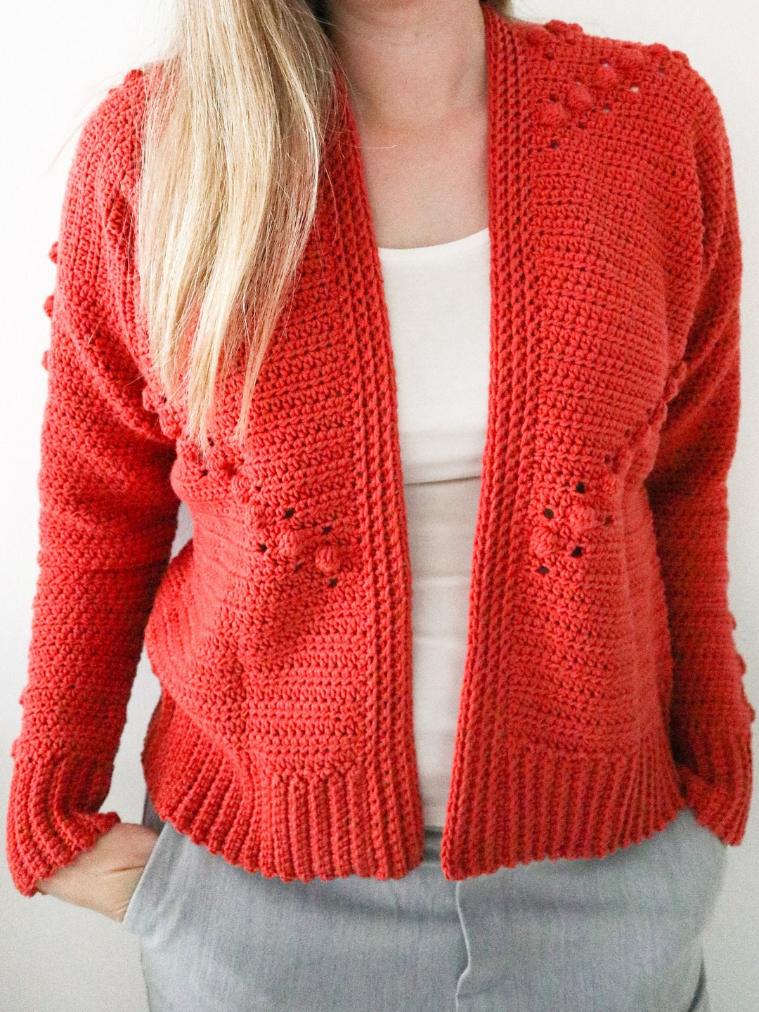 Häkeljacke PDF Muster Brick Cardigan Cosy Easy Crochet