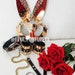 Luxury Gold Set of Bunny Mask Leather Collars Cuffs BDSM Gear Leash Submissive wear Fetish Bondage Handcuffs Lux accessories women set 