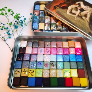 handmade watercolor,	handmade paint,
artist gift,
handmade watercolour,	watercolor set,
metallic paint,
watercolor paint,
watercolor paints,	watercolour paint,
watercolor paint set,
calligraph paint,
mica watercolor,
gift for
