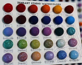 30 Stück Dot Karte - Aquarell Handmade Farb-Sampler-Set - Tester Aquarellfarben