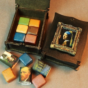 Aquarell Set ""Historische Farben"" - Konzept der Gemälde Bedeutender Maler - Handgemachte Aquarellkunst."