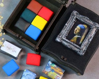 新登場* SODALITE 本物の職人手作り水彩絵具ハーフパン - Etsy 日本