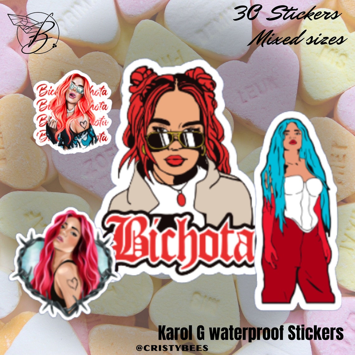Karol G Stickers 30 Pack/ Laptop Water Bottle Vinyl Decals/ Etsy México