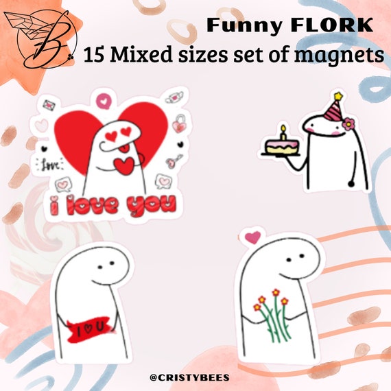 Flork in love meme pack, bundle | Art Board Print