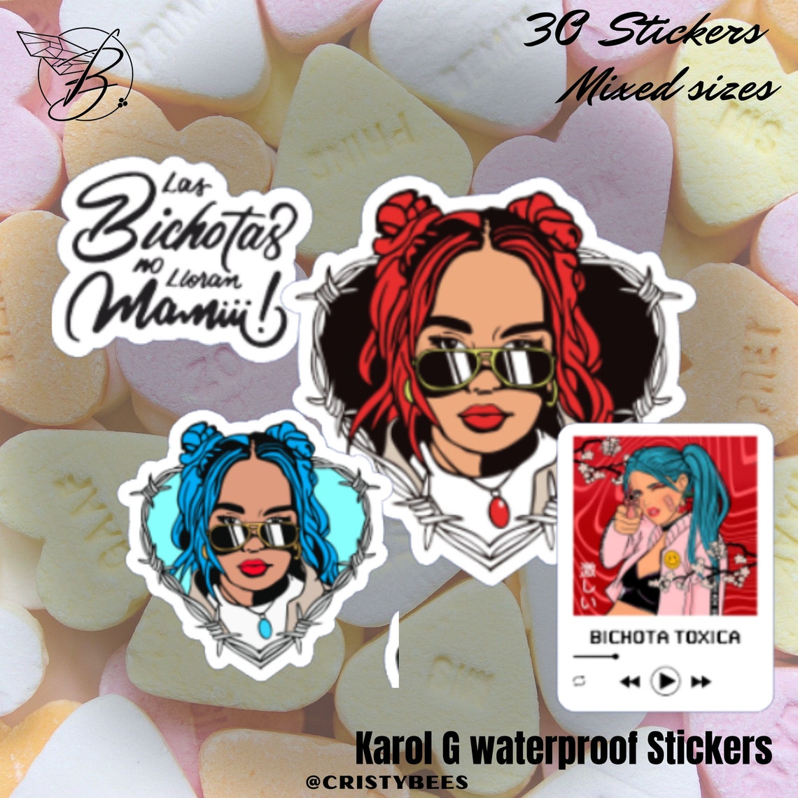 Karol G Stickers 30 Pack/ Laptop Water Bottle Vinyl Decals/ Etsy México