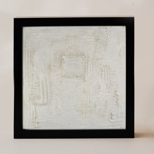Arte de parede Wabi Sabi, decoração Wabi Sabi, arte Wabi-Sabi, pintura minimalista, arte original, arte texturizada, cores suaves, arte de parede cinza, arte mista