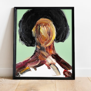 Surrel Modern Portrait Abstract Face Art Painting Deconstructed African American Portrait No Face Art Oil Canvas Abstract Surreal No Face