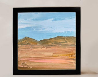 Nature Landscape Nutural Colors Art Textured Original Oil Painting Abstract Texas Impasto Descent Sedona Arizona Desert Mountain Desert