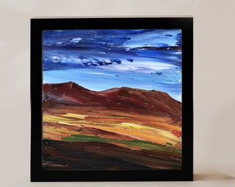 国立公園の油絵：6x6の山の風景画 - Etsy 日本