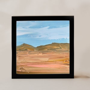 Natureza Paisagem Cores Naturais Arte Texturizada Pintura a Óleo Original Abstrata Texas Impasto Descida Sedona Arizona Deserto Montanha Deserto