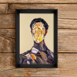 Abstract Male Portrait Oil Painting Original Painting No Face Art Oil On Canvas Artwork Surreal Abstract Painting Deconstructed