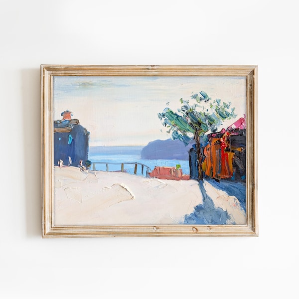 Medelhavshavsolja: Kustlandskapskonst, 43x33 cm