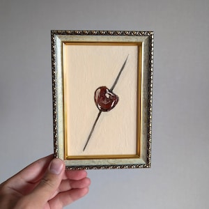 Manhattan Cherry Art Cozinha Bar Carrinho Pintura a Óleo Comida Pequena Arte de Parede Pequena Natureza Morta Obra de Arte Original Decoração Coquetel Minimalista Decoração Minúscula