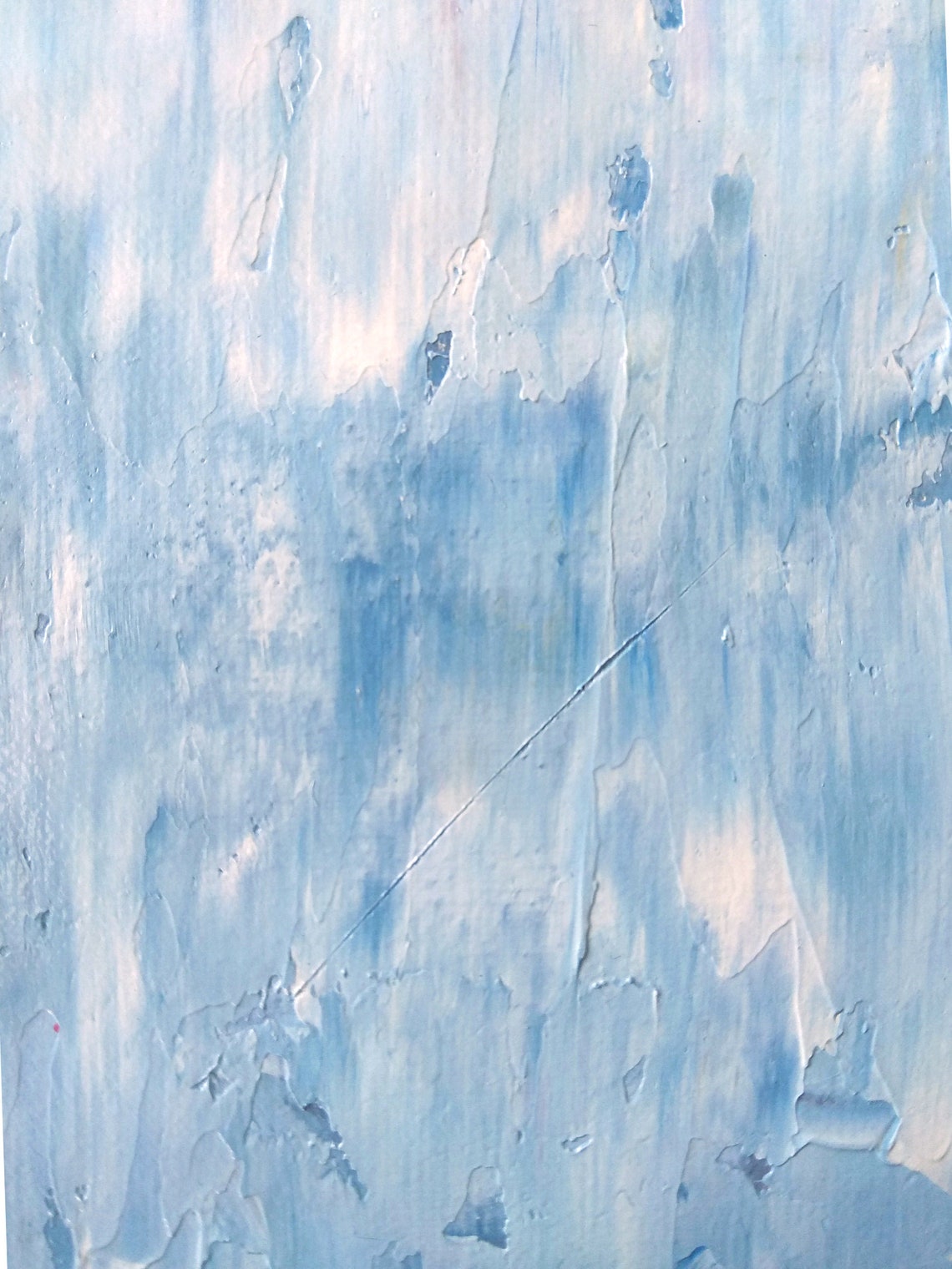 Blue wall art Light blue painting Flowers wall decor Abstract | Etsy