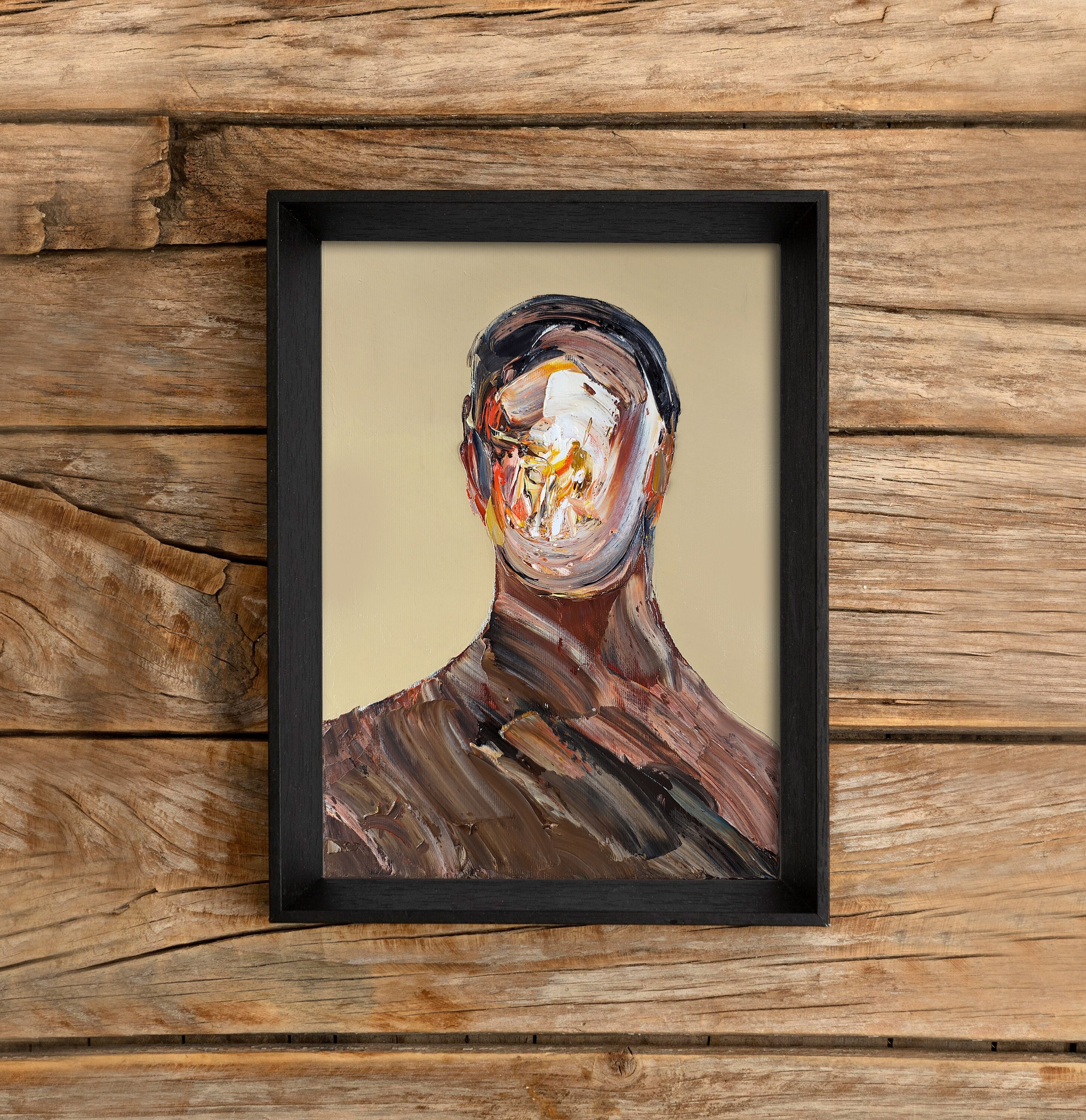 Abstract Face Art Abstract Surreal Portrait Original Oil