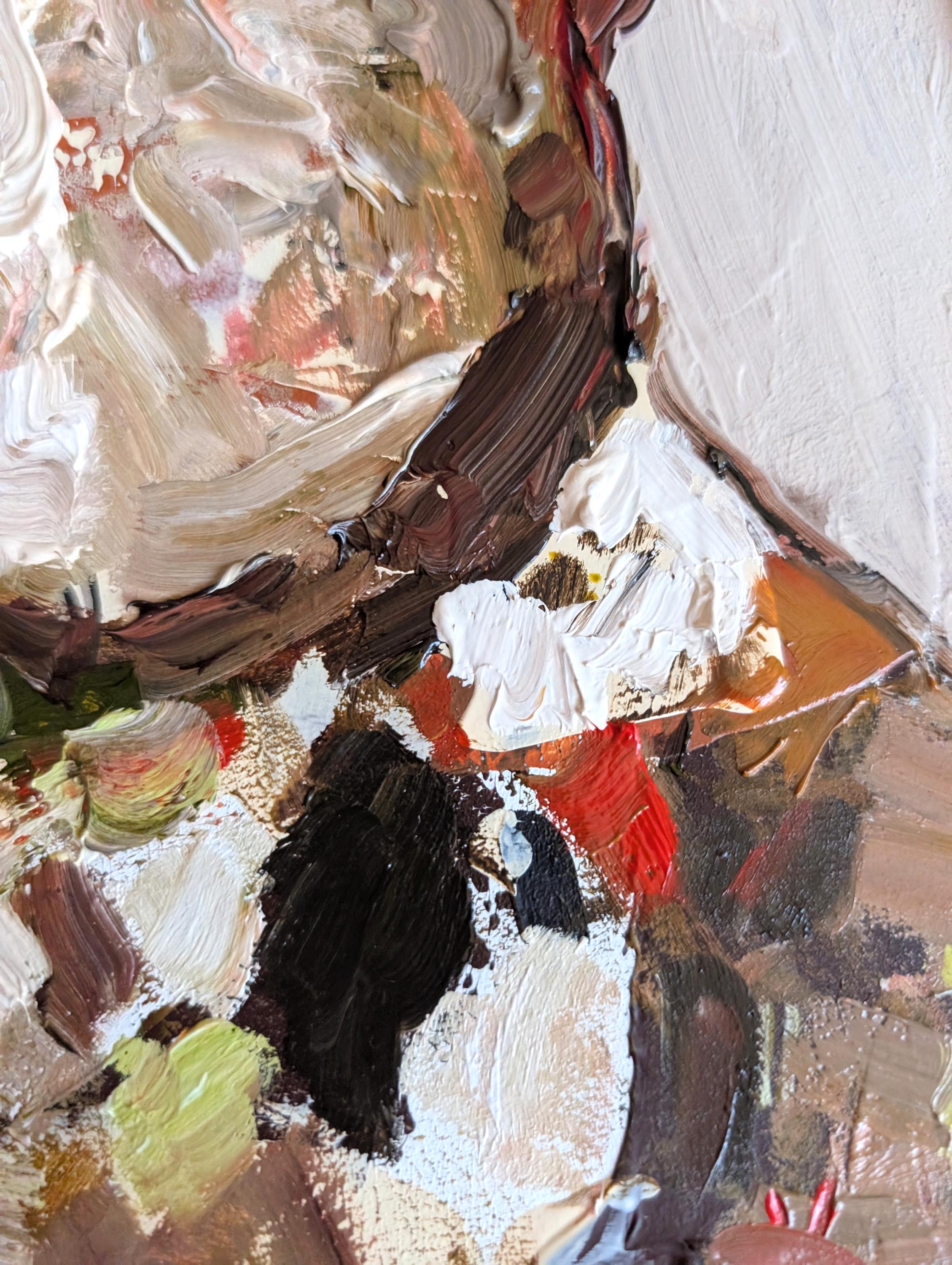 オリジナルの顔のない肖像油絵：抽象的な男性のシュールアート - Etsy 日本